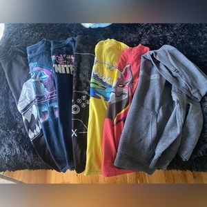 Boys 14-16 clothing lot, fortnight spiderman wrangler gaming